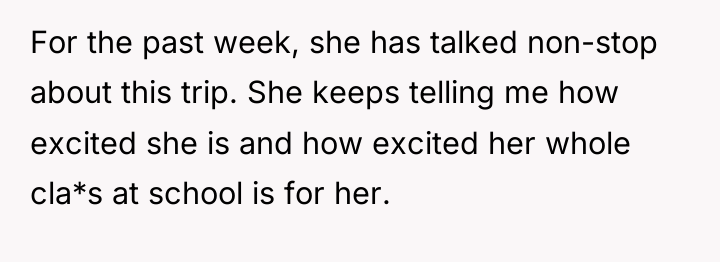 For the past week, she has talked non-stop about this...