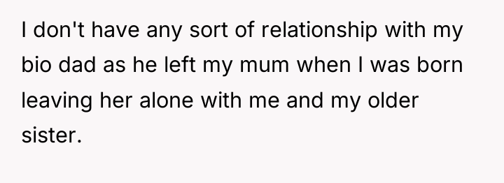 I don't have any sort of relationship with my bio...