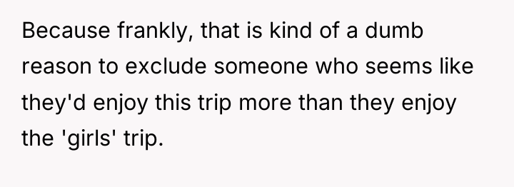 Because frankly, that is kind of a dumb reason to...