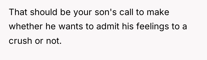 That should be your son's call to make whether he...