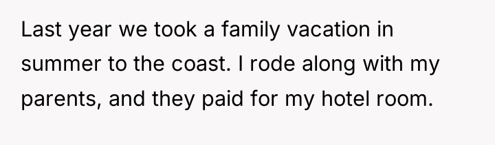Last year we took a family vacation in summer to...
