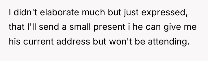 I didn't elaborate much but just expressed, that I'll send...