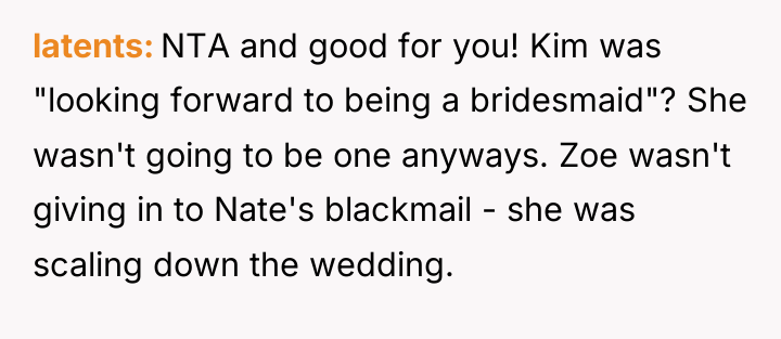 latents NTA and good for you! Kim was "looking forward...