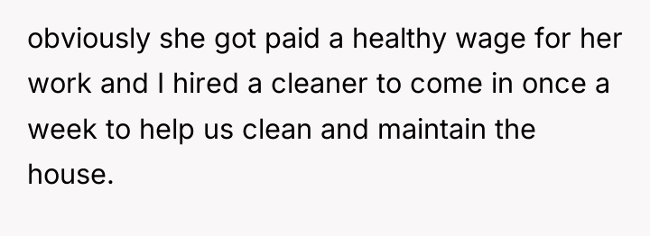 obviously she got paid a healthy wage for her work...