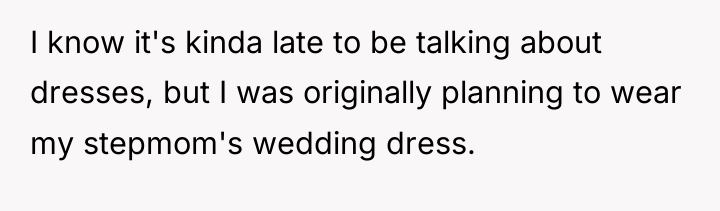 I know it's kinda late to be talking about dresses,...