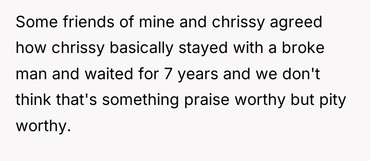 Some friends of mine and chrissy agreed how chrissy basically...