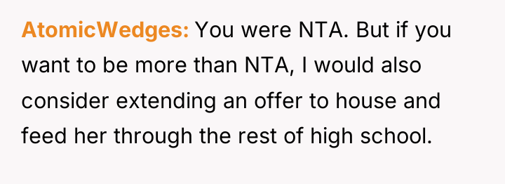 AtomicWedges You were NTA. But if you want to be...