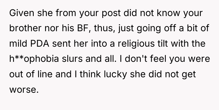 Given she from your post did not know your brother...