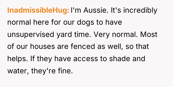 InadmissibleHug I'm Aussie. It's incredibly normal here for our dogs...