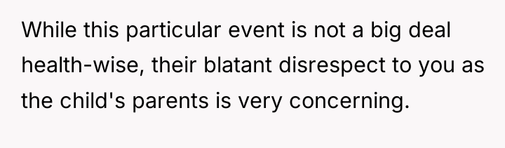 While this particular event is not a big deal health-wise,...