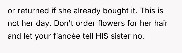 or returned if she already bought it. This is not...