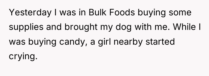 Yesterday I was in Bulk Foods buying some supplies and...