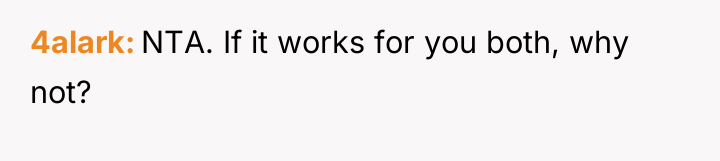 4alark NTA. If it works for you both, why not?