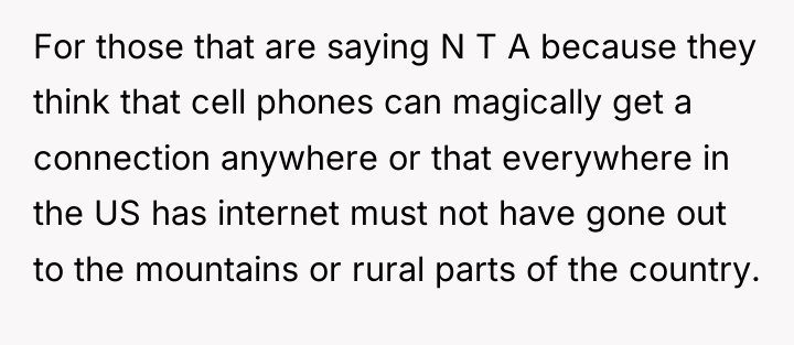 For those that are saying N T A because they...
