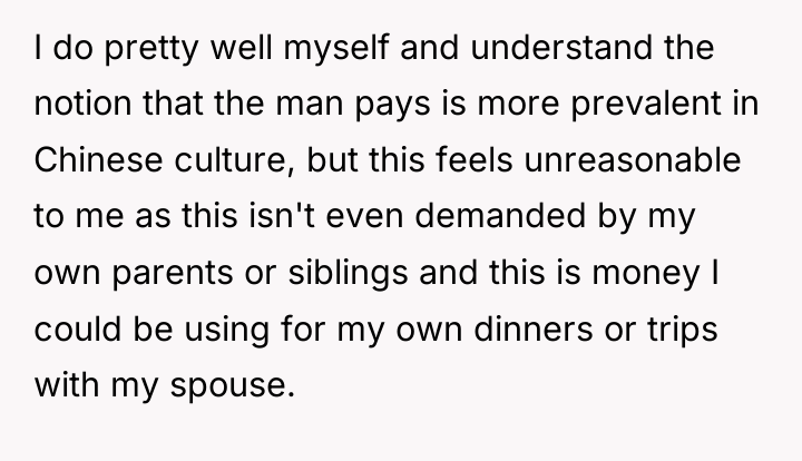 I do pretty well myself and understand the notion that...