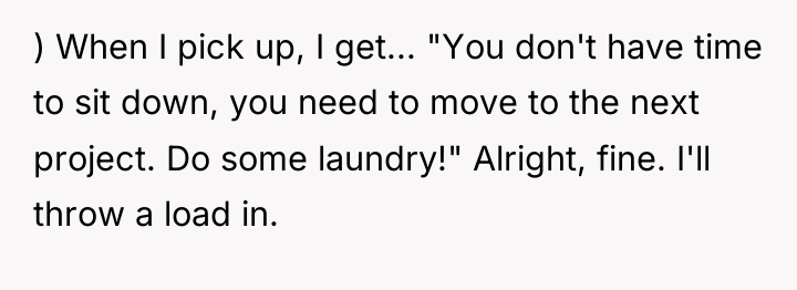 ) When I pick up, I get... "You don't have...