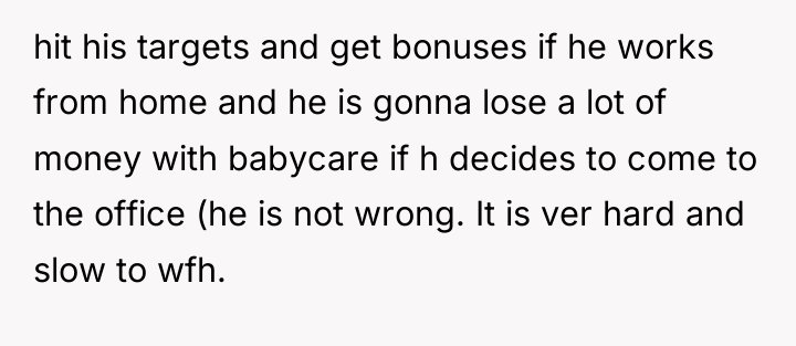 hit his targets and get bonuses if he works from...
