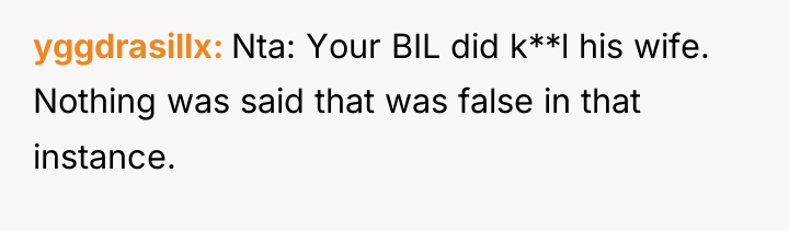 yggdrasillx Nta: Your BIL did k**l his wife. Nothing was...