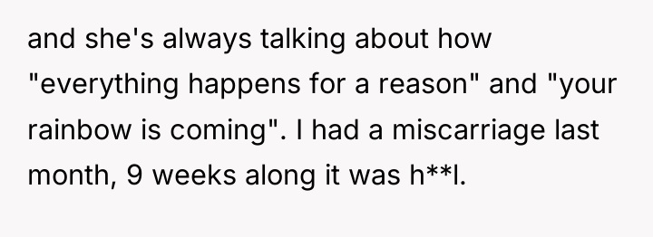 and she's always talking about how "everything happens for a...