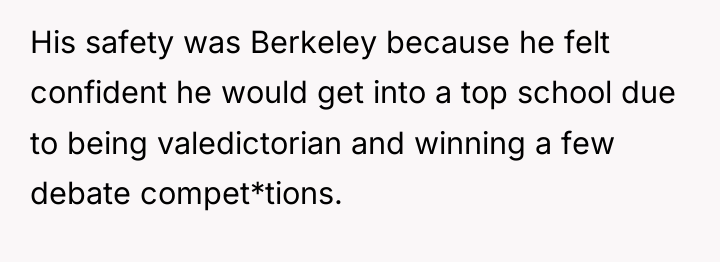 His safety was Berkeley because he felt confident he would...