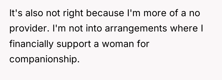 It's also not right because I'm more of a no...