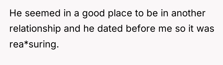 He seemed in a good place to be in another...