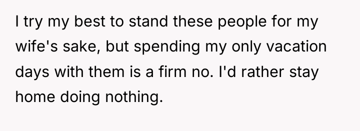 I try my best to stand these people for my...