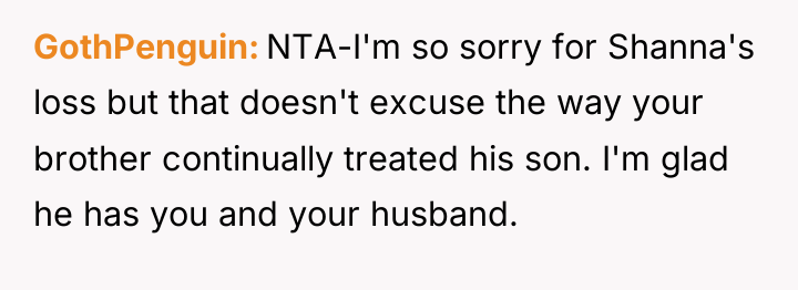 GothPenguin NTA-I'm so sorry for Shanna's loss but that doesn't...