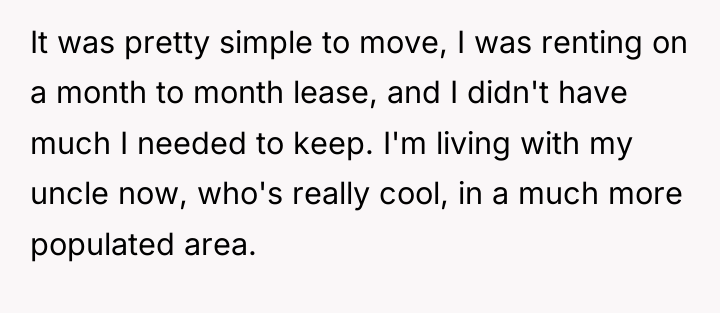 It was pretty simple to move, I was renting on...