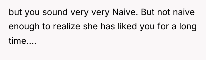 but you sound very very Naive. But not naive enough...
