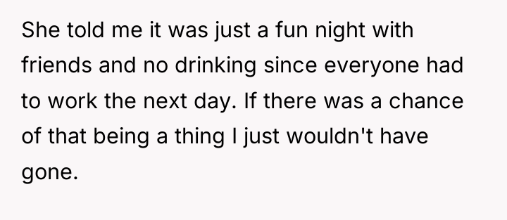 She told me it was just a fun night with...