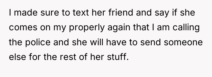 I made sure to text her friend and say if...