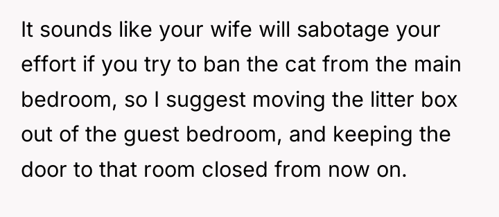 It sounds like your wife will sabotage your effort if...