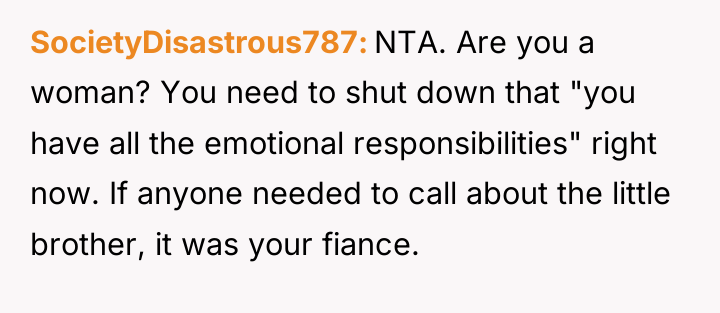 SocietyDisastrous787 NTA. Are you a woman? You need to shut...