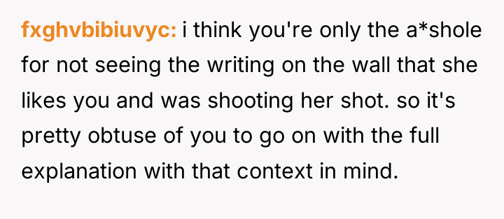 fxghvbibiuvyc i think you're only the a*shole for not seeing...