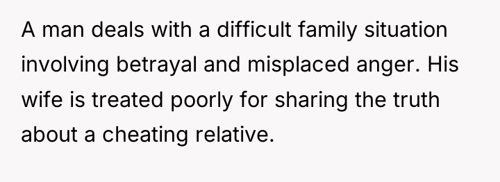 A man deals with a difficult family situation involving betrayal...