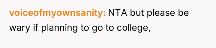voiceofmyownsanity NTA but please be wary if planning to go...