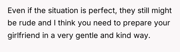 Even if the situation is perfect, they still might be...