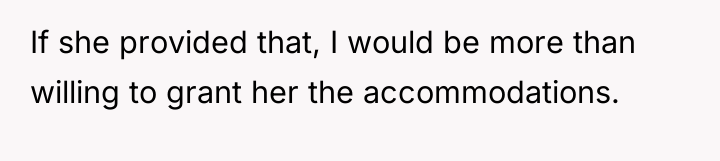If she provided that, I would be more than willing...
