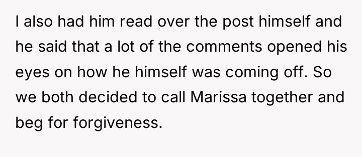 I also had him read over the post himself and...