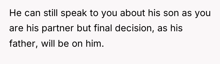 He can still speak to you about his son as...