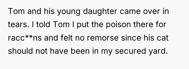 Tom and his young daughter came over in tears. I...