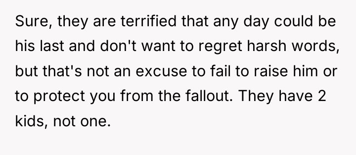 Sure, they are terrified that any day could be his...