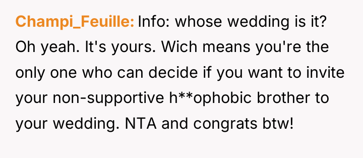 Champi_Feuille Info: whose wedding is it? Oh yeah. It's yours....