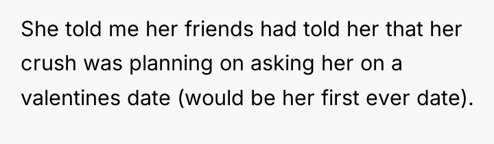 She told me her friends had told her that her...