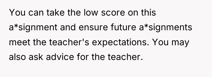 You can take the low score on this a*signment and...