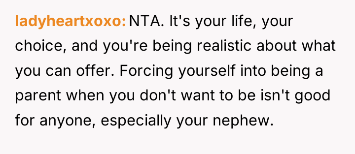 Iadyheartxoxo NTA. It's your life, your choice, and you're being...