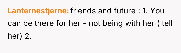 Lanternestjerne friends and future.: 1. You can be there for...