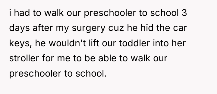 i had to walk our preschooler to school 3 days...