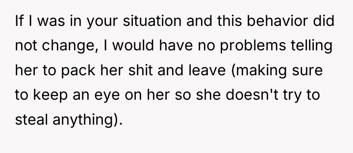 If I was in your situation and this behavior did...